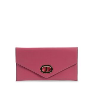 Leather Envelope Clutch Fuxia