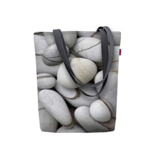 Stones Shoulder Bag In Canvas Sunny Line Bertoni