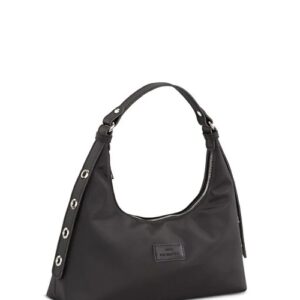 Black Baguette Shoulder Bag for Women