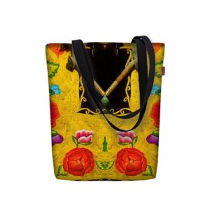 Merida Shoulder Bag In Canvas Sunny Line Bertoni