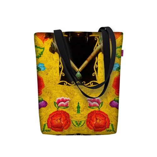 Merida Shoulder Bag In Canvas Sunny Line Bertoni