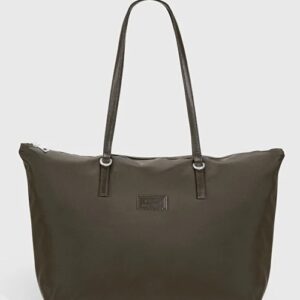 Khaki Large Capacity Water Resistant Shopper Bag for Women