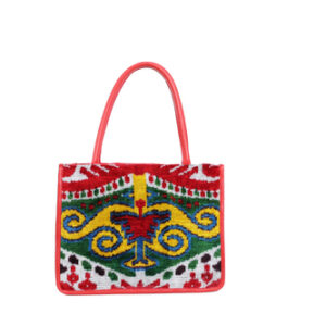 Aleyna Red Tribal Embroidery Women Bag
