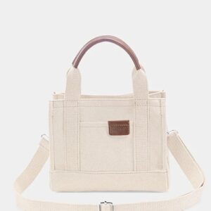 Soft Cream Canvas Tote Bag For Women