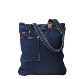 Tote bag with jean type pockets, Heavyweight denim, DenimDeko